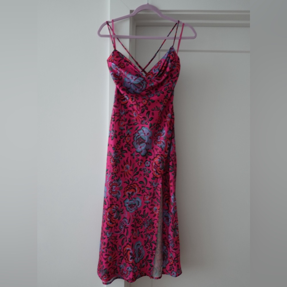Wedding guest dress, shift dress, satin